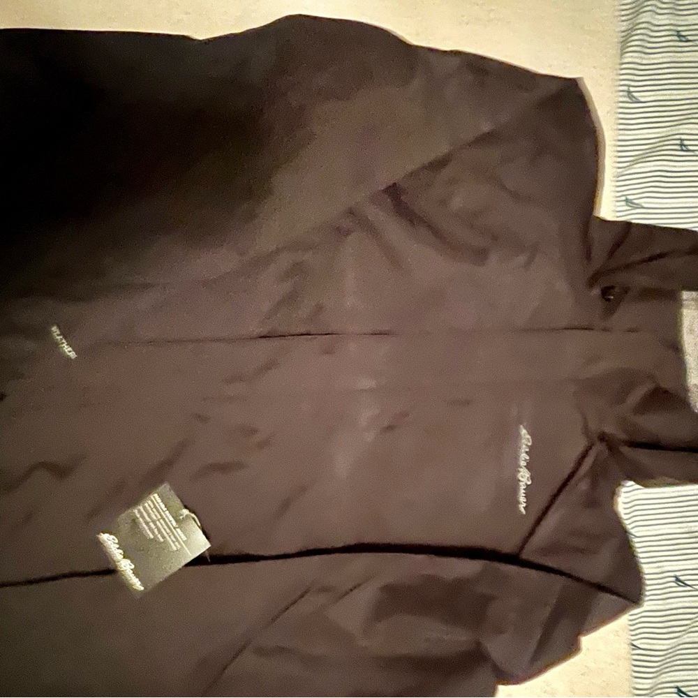 Eddie Bauer Black Zip-Up Softshell Coat